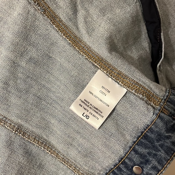 Parasuco sleeveless jean jacket size large with pockets - Picture 3 of 5